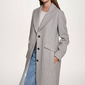 New DKNY Single Breasted Wool Coat